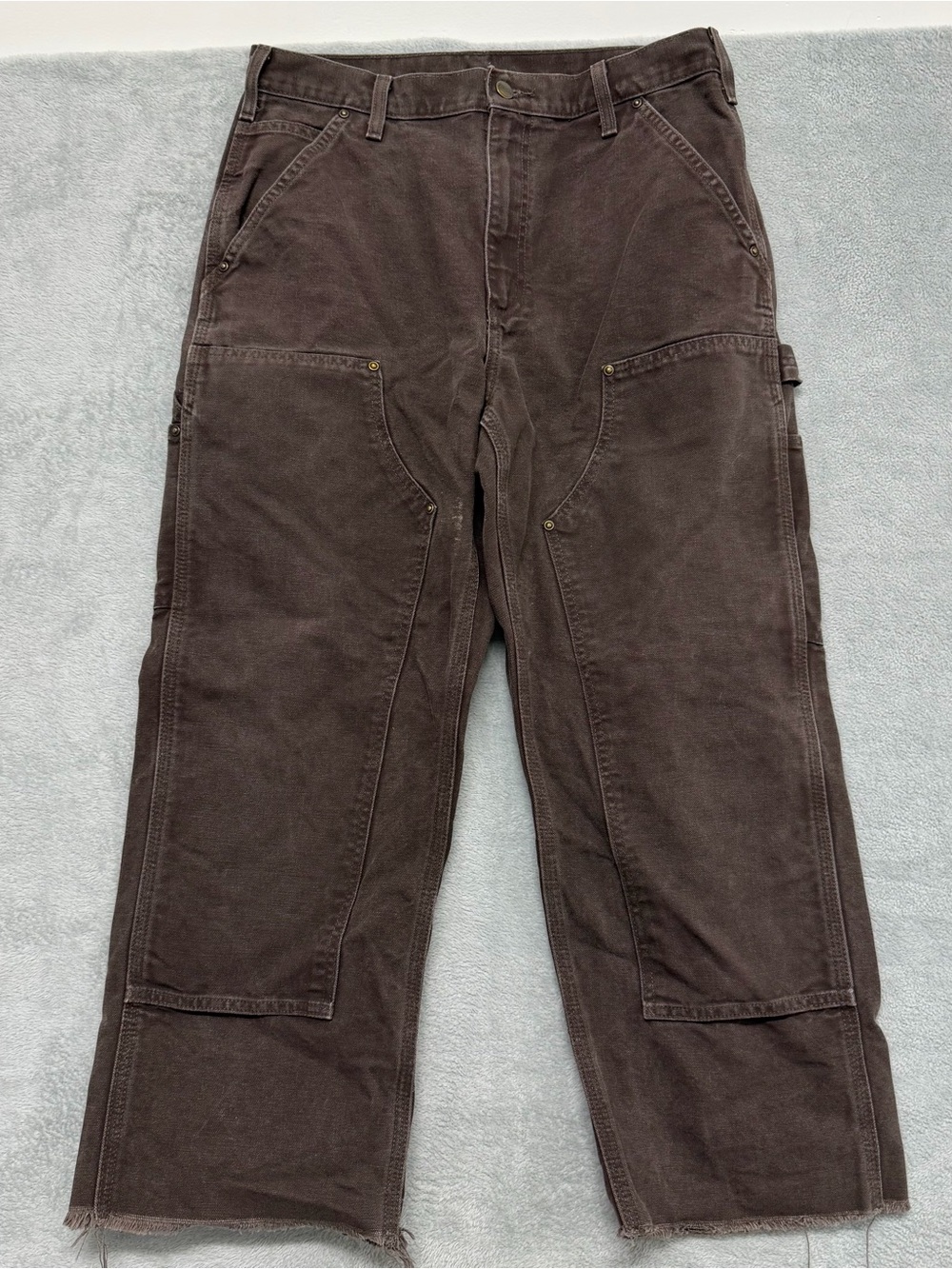 Vintage Carhartt B136 DKB Double Knee Carpenter Pants 30x26 Faded & Distressed